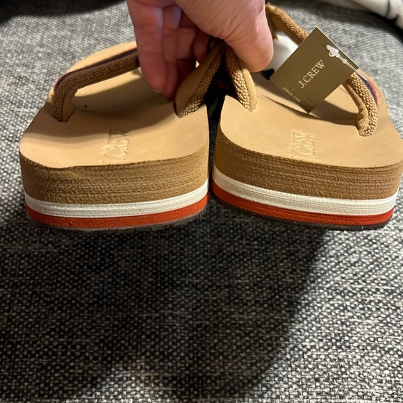 NWT J Crew Striped Flip Flops - Picture 9 of 9